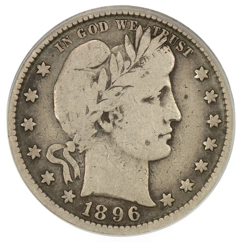 1896-S 25C PCGS F12 CAC Barber Quarter 818215 Cover