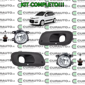 KIT FANALI FENDINEBBIA CON GRIGLIE E LAMPADE PERFIAT PANDA 312 DAL 2012 IN POI - Foto 1 di 3