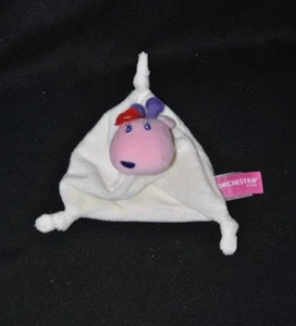 Peluche doudou girafe vache rose plat ORCHESTRA triangle blanc fleur cornes TTBE - Picture 1 of 1