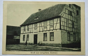 Alte AK Lengefeld b. Sangerhausen, Gasthof "Schwarzer Adler", gel. 1928 - Bild 1 von 2