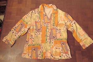Tianello women’s Japanese geisha design ¾ sleeve blouse MEDIUM - Picture 1 of 4