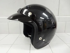 THH T-380 CASCO NEGRO CALLE CARA ABIERTA (PEQUEÑO) PUNTO APROBADO - Imagen 1 de 3