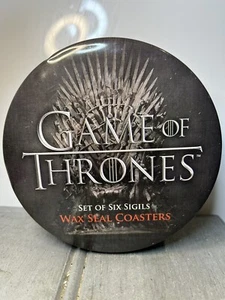Game of Thrones Set of Six Wax Seal Coasters Tin Collectible - Picture 1 of 14
