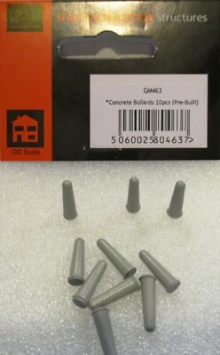Gaugemaster GM463-10X De Hormigón Bolardos Gris Plástico 00 Escala 1:76 1stP - Imagen 1 de 4
