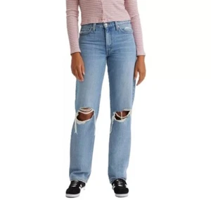 Levi's Women's Size 30 x 31 Mid Rise '94 Baggy Straigt Leg & Distressed Jeans - Picture 1 of 7