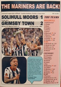 Solihull 1 Grimsby Town 2 - 2022 National League play-off final - souvenir print - Picture 1 of 1