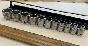 Mac USA 11 Pc SAE 1/2" Drive Shallow Socket Set 9/32 to 15/16, X series, sh6781 - Picture 1 of 8