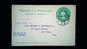 ʘ Mexico 1907 Ganzsache 2 centavos New York USA Pre-stamped (Briefmarken, V11)