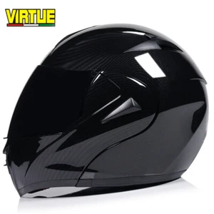 Bluetooth Flip Up Motorcycle Helmet Full Face Dual Lens Moto Helmet Anti-Fog DOT - Picture 1 of 64