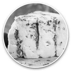 2 x Vinyl Stickers 25cm (bw) - Tasty Blue Cheese Stilton  #35143 - Afbeelding 1 van 8