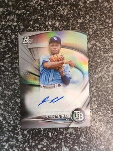 2022 Bowman Platinum Ryan Spikes Prospect Autograph Auto #TOP-84 Rays - Picture 1 of 3