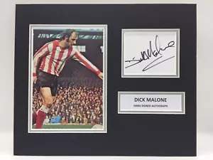 RARO Dick Malone Sunderland 1973 FA Cup Firmato Foto Display + COA AUTOGRAFO - Foto 1 di 3
