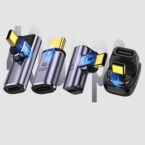NEW Male Suction Straight Adapter TYPE-C Female to Type-C Male Mid Bend Adapter - Picture 1 of 14