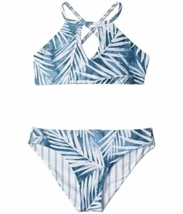 Splendid Gray/White Reversible 2-Piece Swim Set Girl's Size 10 L60322 - Picture 1 of 3