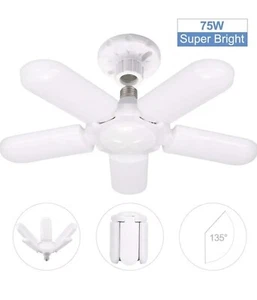 Bloomwin Led Garage Lighting Deformable Lamp Shades Ceilings Lights, 75W 4800Lm - Picture 1 of 20