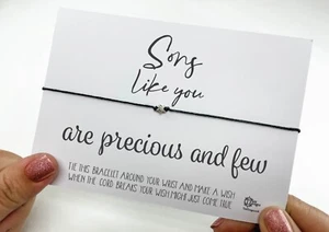 Sohn Wunscharmband ideales Geburtstags- oder Weihnachtsgeschenk von Mama und Papa - Bild 1 von 9