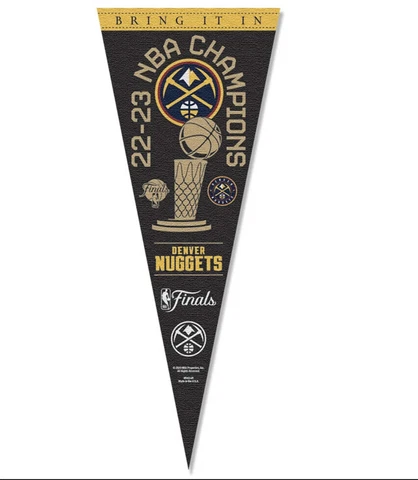 Denver Nuggets 2023 NBA Finals Champions Full Size Pennant 12x30 Cover
