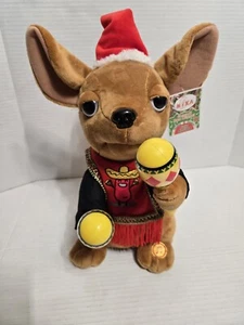 Raro Natale Nika Don Miguel Animatronic Chihuahua Moracas Gioco Canto Danza  - Foto 1 di 6
