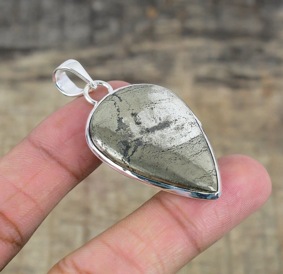Apache Pirite Gemma Ciondolo 925 Argento Sterling Artigianale Gioielli Per Gifts - Immagine 1 di 4