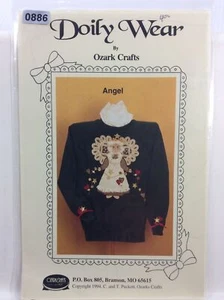 Doily Craft Pattern Angel for Shirt or Home Decor 1994 Ozark Crafts - Bild 1 von 7