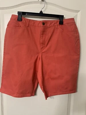 Bermudas Coldwater Creek para mujer, talla 16, coral Foto 1 de 4