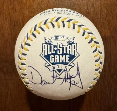 Washington Nationals Daniel Murphy Autografiado 2016 MLB All Star Game Béisbol Foto 1 de 2