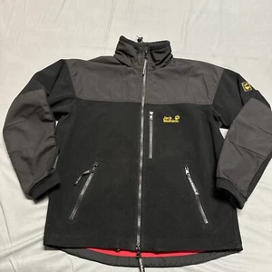 Jack Wolfskin Fleece Mens Y2K Vintage Full Zip WindStopper Jacket, Black, Medium - Picture 1 of 20