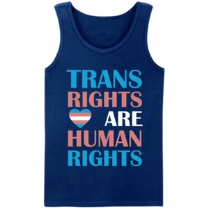 Trans Rights Are Human Rights Vest Shirt -LGBTQ+ Pride Vest Top,Equality Support - Picture 1 of 4