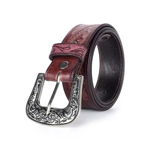 Cinturón de Cuero Western 1-1/2" (38mm) Ancho Duradero Versátil Accesorio Envío Gratis - Imagen 1 de 6