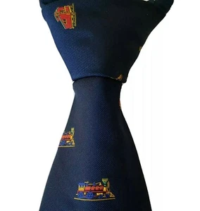 Reis Of New Haven Vintage Men's Tie Navy Silver Embroidery 56 x 3.75 - Picture 1 of 4