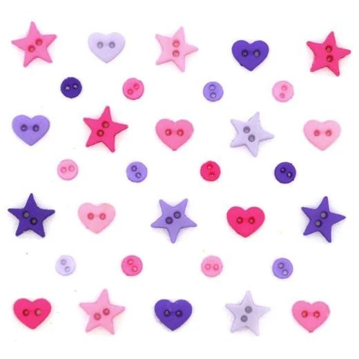 Dress It Up Buttons - Micro Shapes Princess Mix 8991 - Image 1 of 1