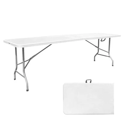 Mesa plegable de 8 pies Mesas de picnic portátiles de plástico plegable de 8 pies con asa,... Foto 1 de 4