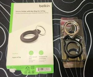 Soporte seguro Belkin AirTag con llavero - negro - Imagen 1 de 3