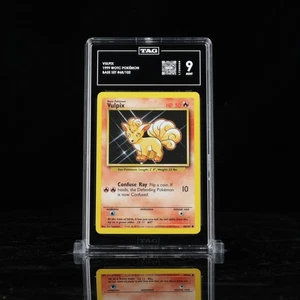 TAG 9 Vulpix Base Set 68/102 Vintage Wotc 1999 Tarjeta Pokemon - Imagen 1 de 2