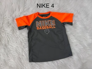Nike Gray & Orange Baseball Tee Size: 4 EUC - Picture 1 of 1