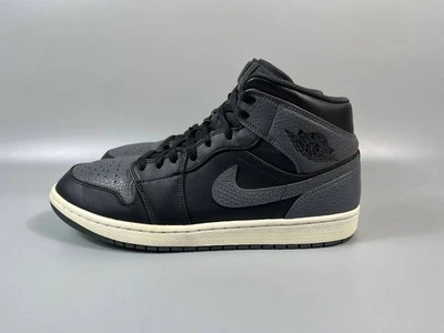 Jordan 1 Mid Negro Gris Oscuro 554724-041 Talla US 11.5 UK 10.5 Foto 1 de 4
