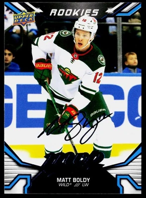 2022-23 Upper Deck MVP Blue Script Matt Boldy #222 Rookie Card Minnesota Wild - Image 1 of 2