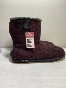 Botas sin cordones Muk Luks para mujer color borgoña talla 11-12 - Imagen 1 de 11