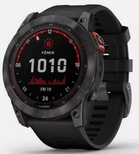 Garmin Fenix 7 Solar Edition - Multisport GPS Watch - 47MM Large - Slate Black - Picture 1 of 21