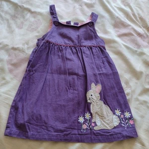 Summer Pinafore Dress with Rabbit Motif From JoJo Maman Bebe . 3-4 Years. EUC - Picture 1 of 5