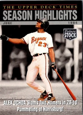 1995 Upper Deck Minors Future Stock Alex Ochoa #102 Bowie Baysox Baseball Card - Image 1 of 2