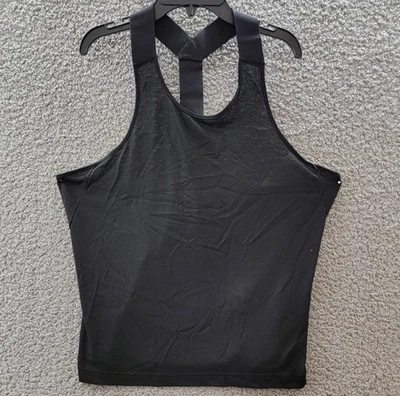 Alo Racerback Tank Top Women's XS Black Solid Scoop Neck Sleeveless Pullover - Image 1 of 4