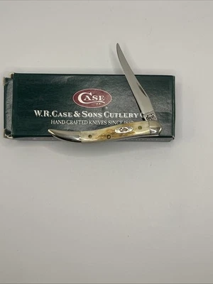 Case XX 2001 510096 Tiny Texas Toothpick knife Natural Antique bone 06176 - Image 1 of 3
