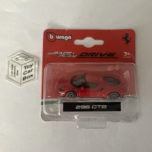 BBURAGO 1/64 - Ferrari 296 GTB (Red - Race & Play - Card Not Perfect) G11g - Picture 1 of 2