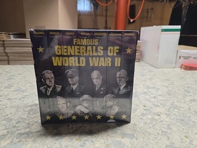 Famous Generals of World War II VHS MILITARY HISTORY Box Set of 7 Tapes 1996 USA - Image 1 of 4