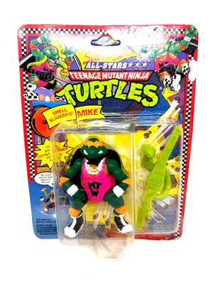 Playmates 1991 TMNT Ninja Turtles Shell All Stars Slammin Mike SEALED Figure - Image 1 of 4