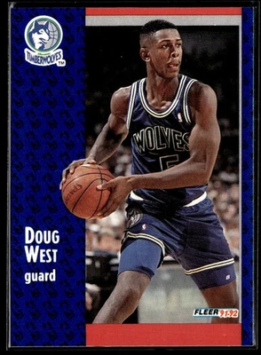1991-92 Fleer Doug West Minnesota Timberwolves #321 - Image 1 of 2