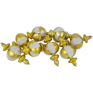 Northlight 8ct Gold Shiny Finish Shatterproof Finial Christmas Ornaments, 6" - Picture 1 of 5
