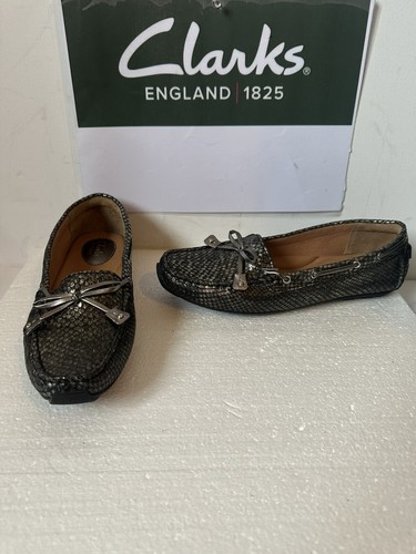 Scarpe Clarks slip on flat in pelle taglia UK 5 EU 38