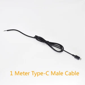 Cable de enchufe macho USB C tipo C de 1 pieza 1M/3,3 pies 2 cables cable de alimentación coleta hágalo usted mismo - Imagen 1 de 6